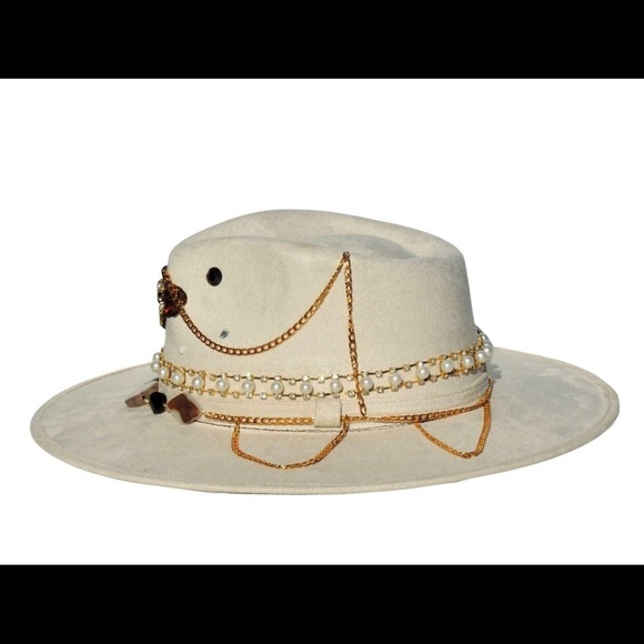 Handmade wide brim hat made in Mexico hand painted - Picture 6 of 15